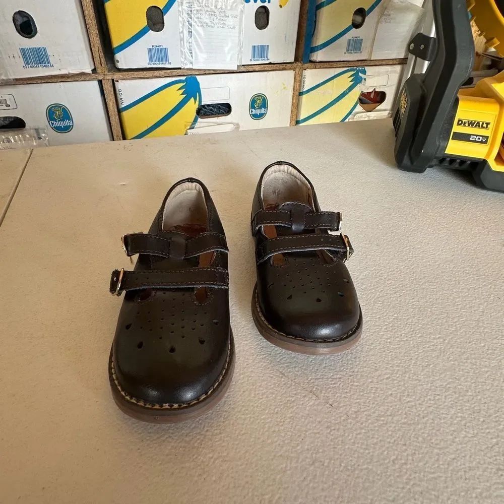 FootMates Dark Brown Kids Dress Shoes